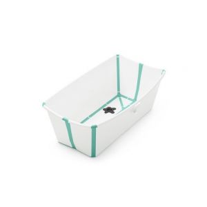 Stokke Flexi Bath Bundle with Heat Sensitive Plug V2 - White Aqua@