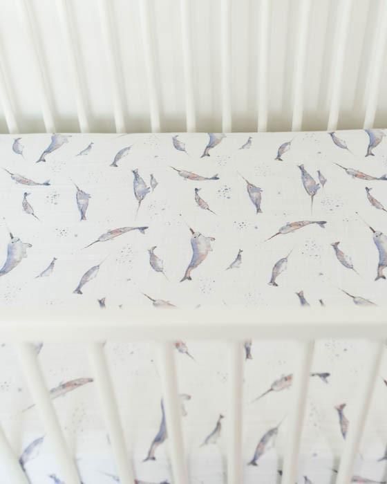 Narwhal crib sheet sale