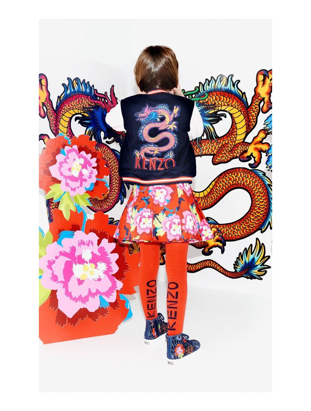 Kenzo Japanese Dragon Junior Girl Giana Navy